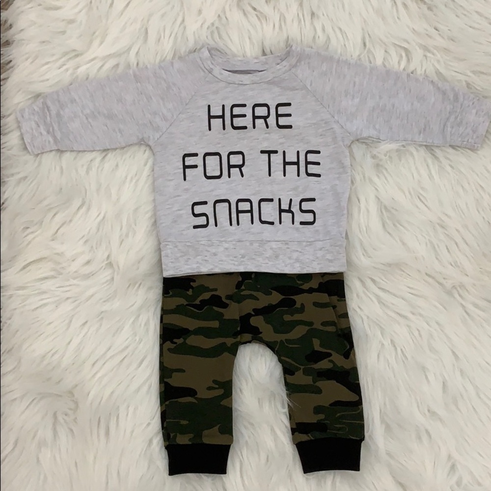 Baby boy pant camouflage & shirt  match 2piece set